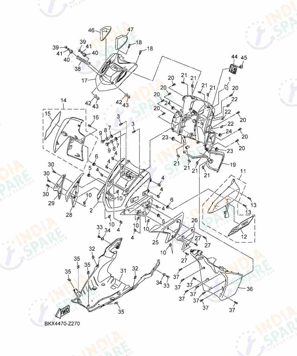 YAMAHA BKXF Series LEG SHIELD